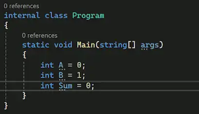 Fibonacci Series base logic first step