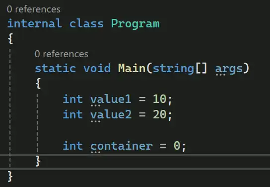 Create a container for store a value to swap with other