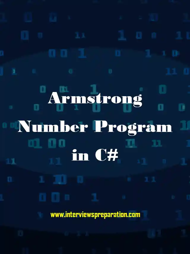 Armstrong Number Program in C#