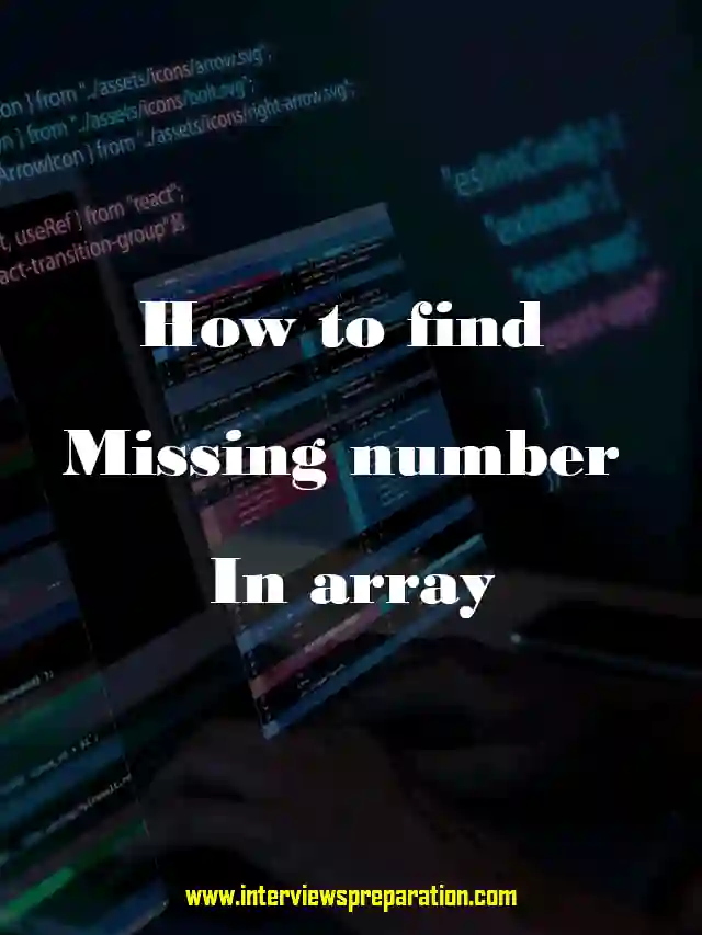 How to find missing number in array